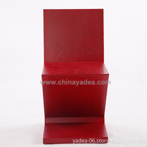 Replica Gerrit Rietveld wood zig zag chair